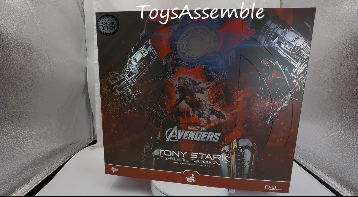 Pre-Owned(95% New)🔥Hot Toys MMS718B The Avengers 1/6th scale Tony Stark (Mark VII Suit up Version) Collectible Figure Special Edition