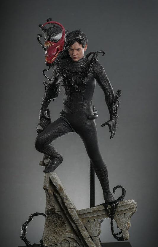 Ready🔥Hot Toys MMS728 1/6 Spider-Man (Black Suit) Deluxe Version Regular