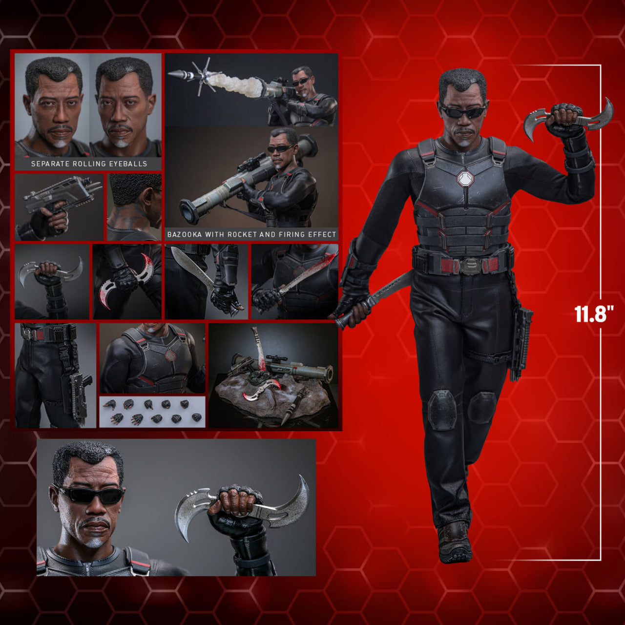 READY🔥Hot Toys MMS791B Deadpool & Wolverine 1/6th Scale Blade Collectible Figure (First Edition)