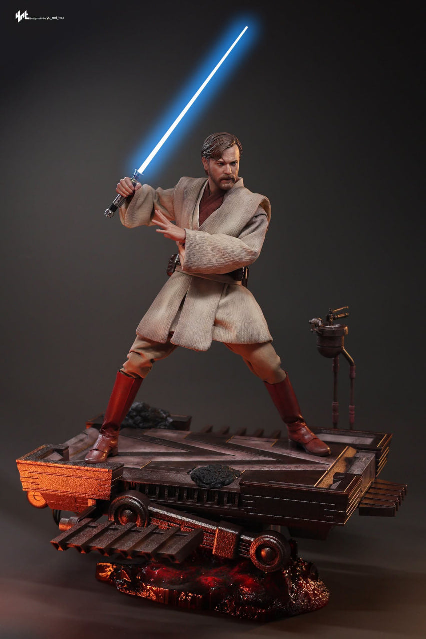 🔥Hot Toys MMS843 Star Wars: Revenge Of The Sith - Obi-Wan Kenobi (Mustafar) 1/6th Scale Collectible Figure