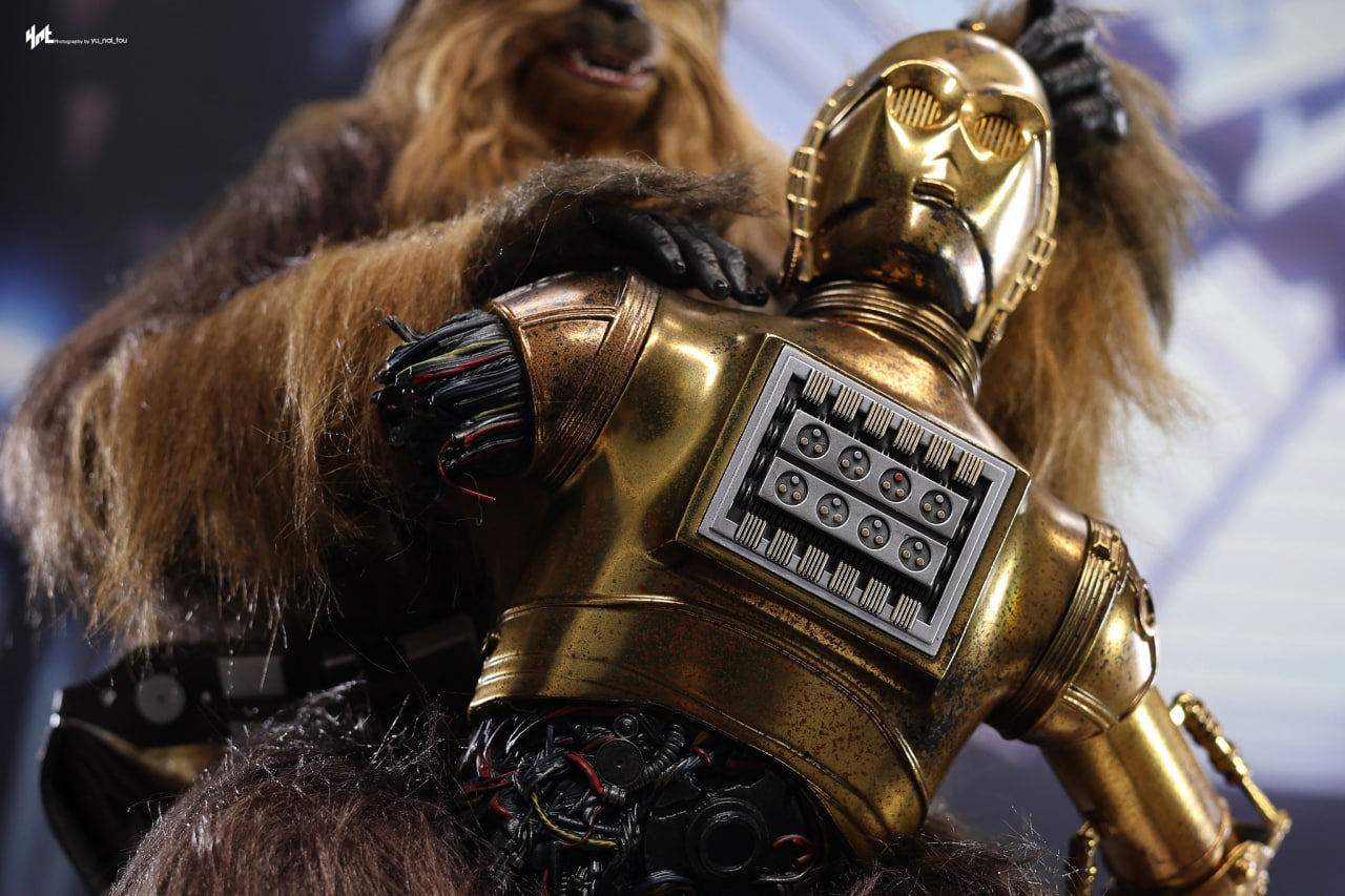 READY🔥Hot Toys MMS766 Star Wars: Episode V The Empire Strikes Back 1/6th scale Chewbacca with Disassembled C3PO Collectible Figure