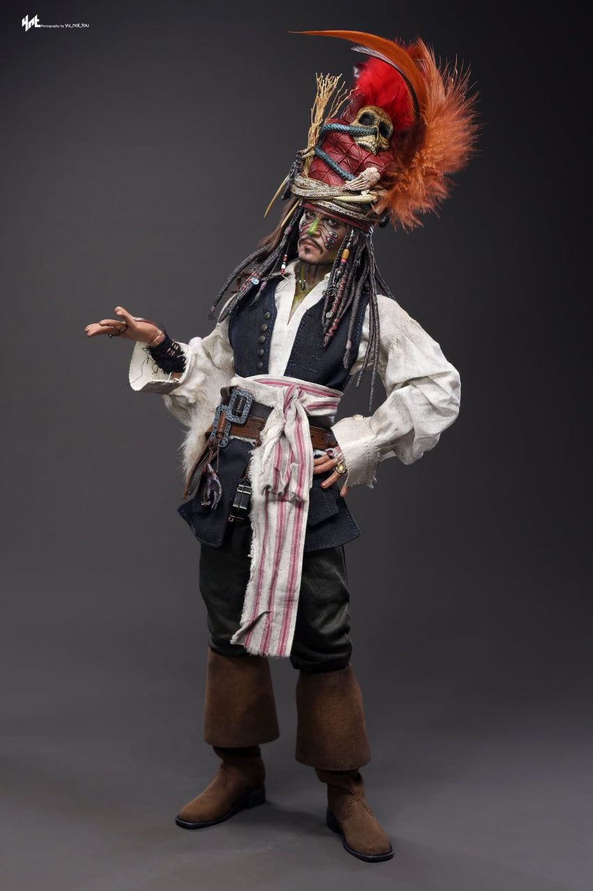 READY🔥Hot Toys DX48 Pirates of the Caribbean: Dead Man’s Chest Pelegostos Chief Jack Sparrow 1/6th scale Collectible Figure