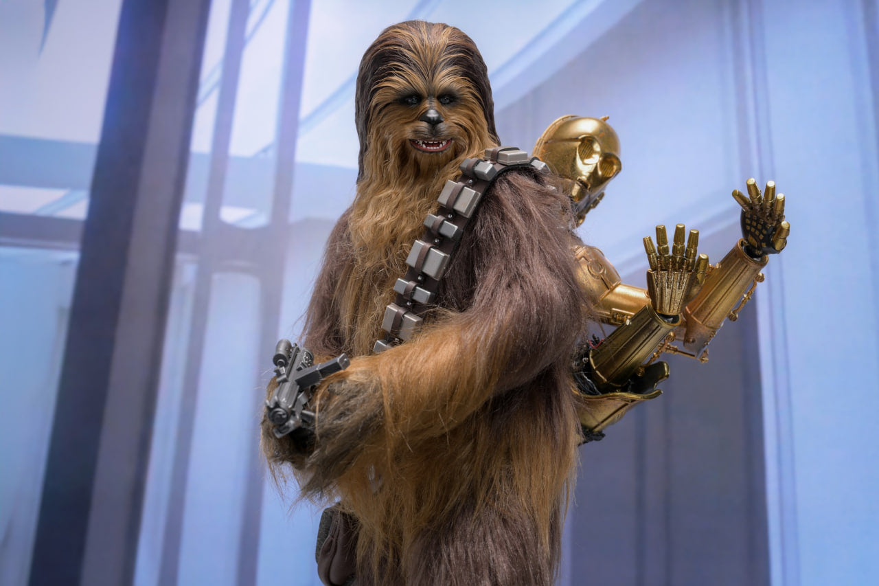 READY🔥Hot Toys MMS766 Star Wars: Episode V The Empire Strikes Back 1/6th scale Chewbacca with Disassembled C3PO Collectible Figure