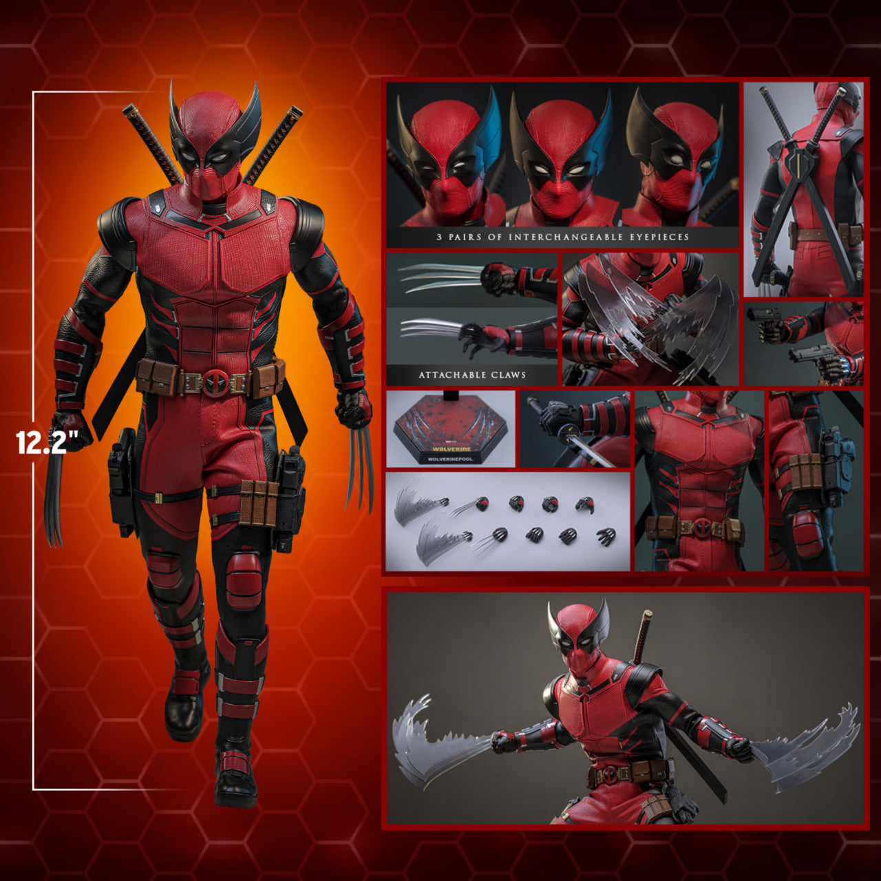 🔥Hot toys MMS857 DEADPOOL & WOLVERINE WOLVERINEPOOL [HOT TOYS EXCLUSIVE] 1/6TH SCALE COLLECTIBLE FIGURE