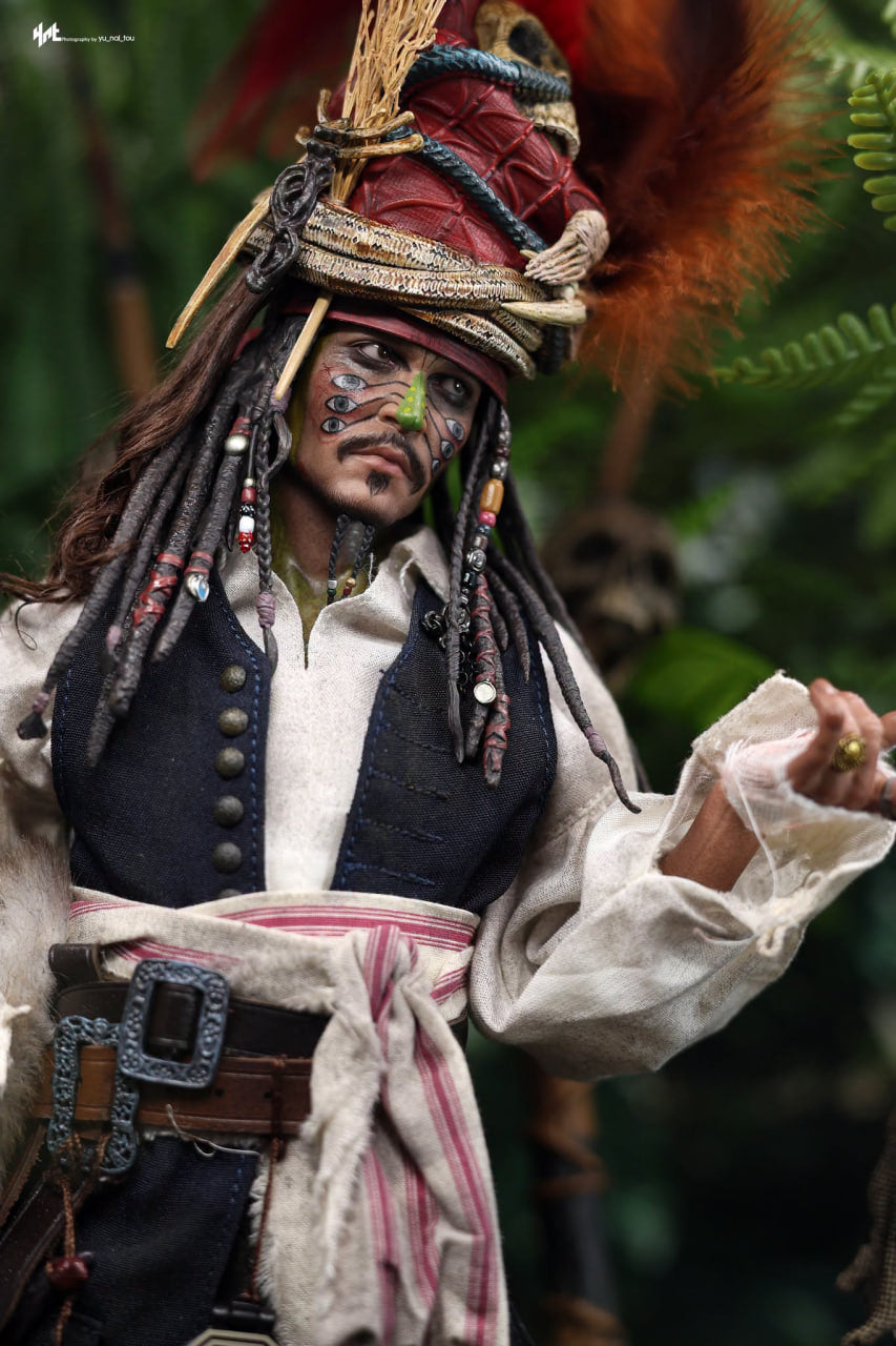 READY🔥Hot Toys DX48 Pirates of the Caribbean: Dead Man’s Chest Pelegostos Chief Jack Sparrow 1/6th scale Collectible Figure