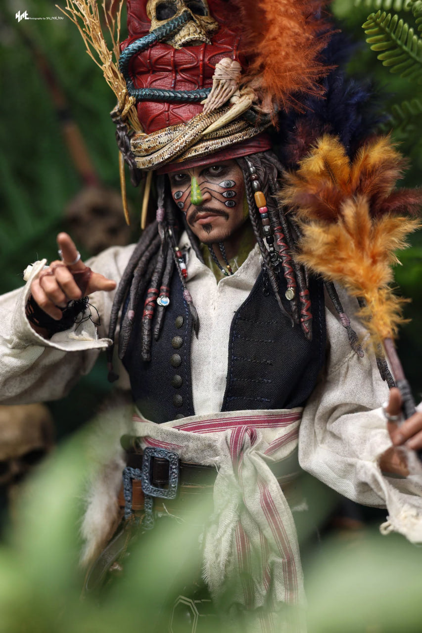 READY🔥Hot Toys DX48 Pirates of the Caribbean: Dead Man’s Chest Pelegostos Chief Jack Sparrow 1/6th scale Collectible Figure