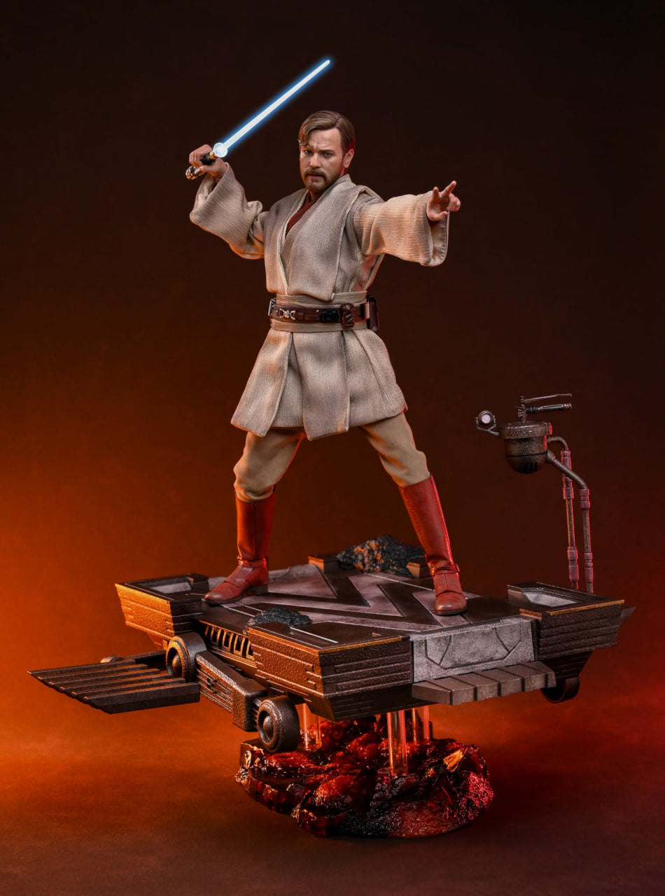 🔥Hot Toys MMS843 Star Wars: Revenge Of The Sith - Obi-Wan Kenobi (Mustafar) 1/6th Scale Collectible Figure