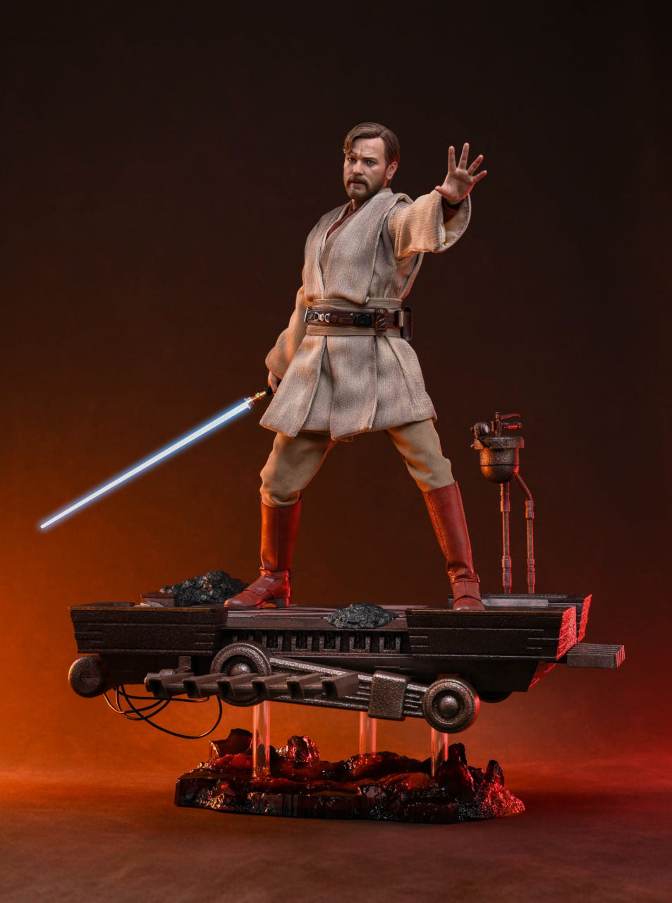 🔥Hot Toys MMS843 Star Wars: Revenge Of The Sith - Obi-Wan Kenobi (Mustafar) 1/6th Scale Collectible Figure