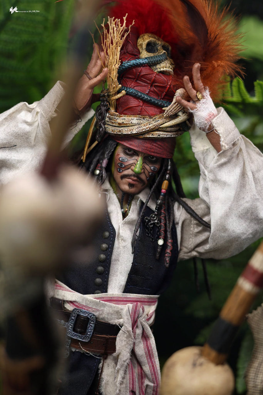 READY🔥Hot Toys DX48 Pirates of the Caribbean: Dead Man’s Chest Pelegostos Chief Jack Sparrow 1/6th scale Collectible Figure
