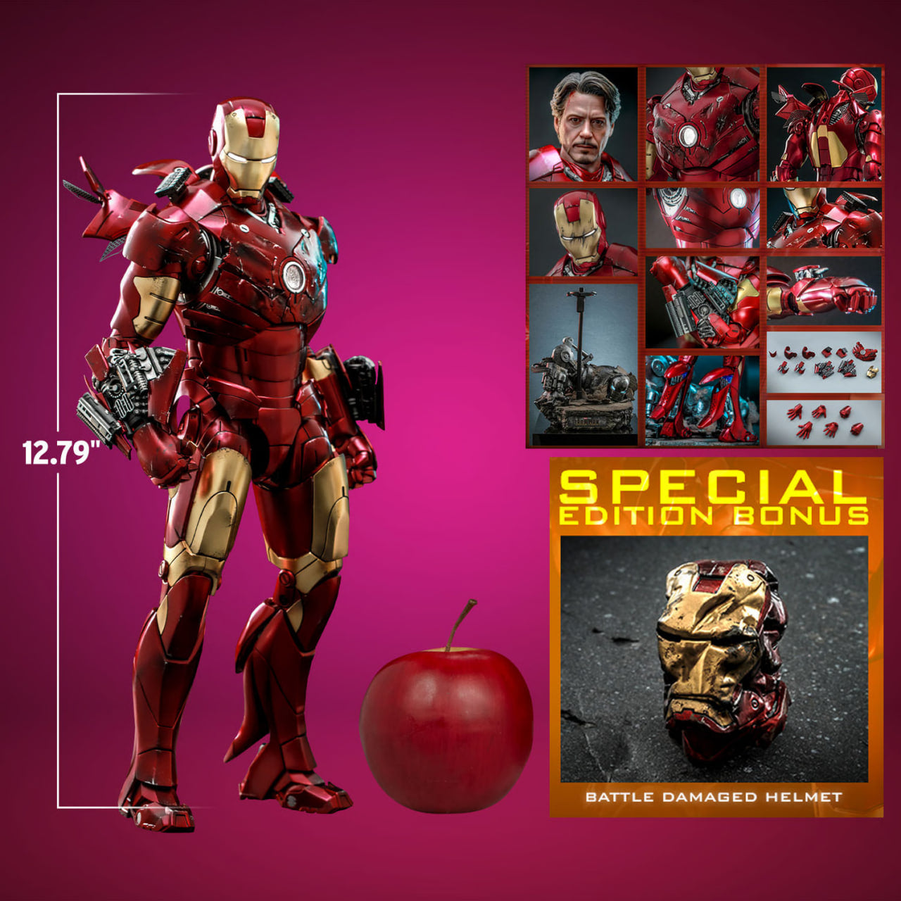 READY🔥Hot Toys MMS664D48B Ironman Mark 3 (2.0) 1/6 Scale Collectible Figure Special Edition with Bonus Part