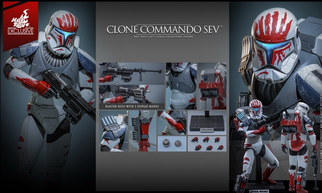 Preorder🔥Hot Toys TMS188 Star Wars: The Clone Wars - Clone Commando Sev 1/6th scale Collectible Figure [Hot Toys Exclusive]