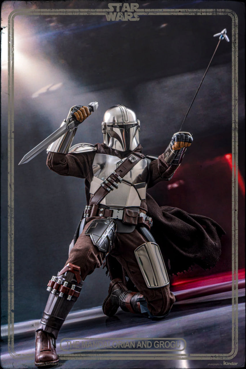 🔥Hot Toys MMS872 Star Wars: The Mandalorian & Grogu - The Mandalorian & Grogu Collectible Set (Deluxe Version)