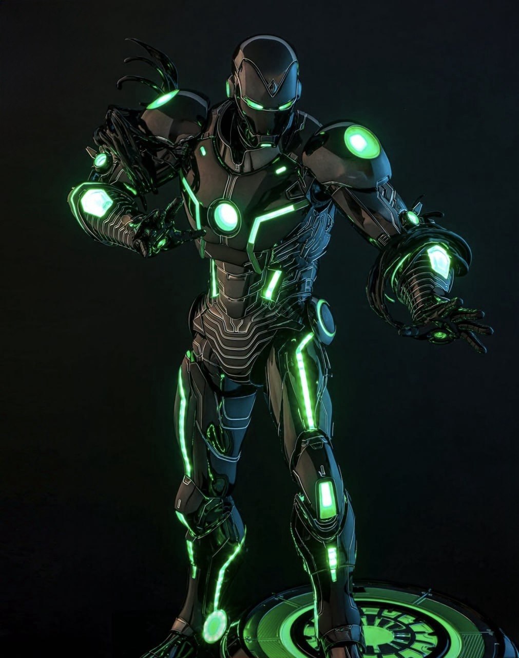 🔥Hot Toys CMS036D83 Marvel Comics Superior Iron Man (Infamous Neon Version) [Hot Toys Exclusive] 1/6th scale Collectible Figure