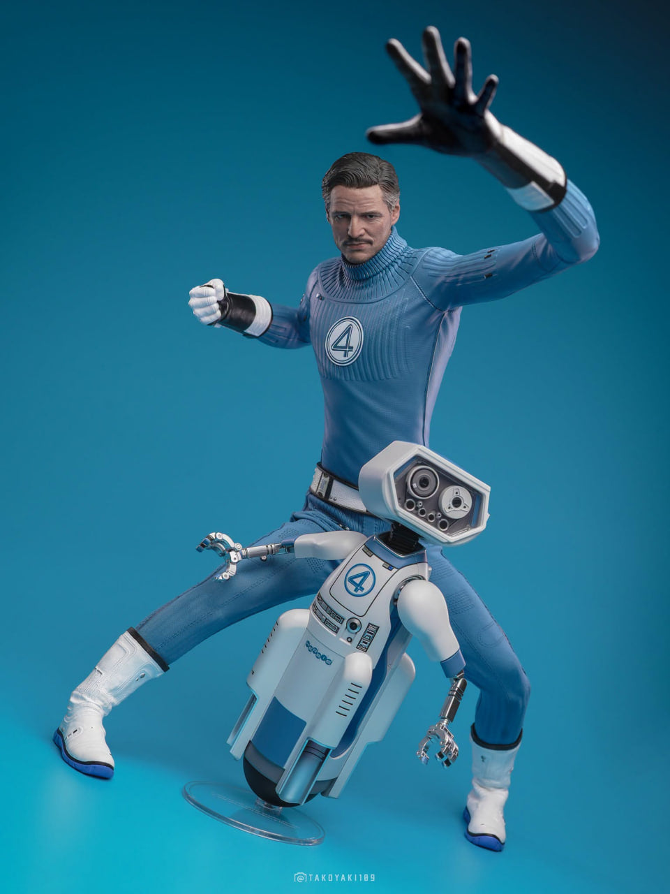 READY🔥Hot Toys MMS822B The Fantastic Four: First Steps 1/6 Mister Fantastic and H.E.R.B.I.E. Collectible Set Special Edition