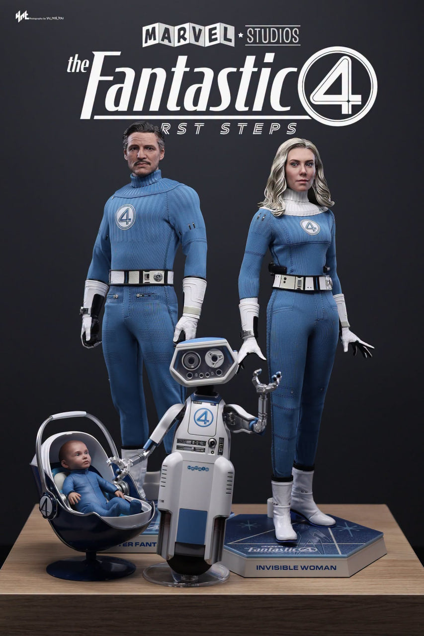 READY🔥Hot Toys MMS824B The Fantastic Four: First Steps 1/6 Invisible Woman and H.E.R.B.I.E. Collectible Set Special Edition