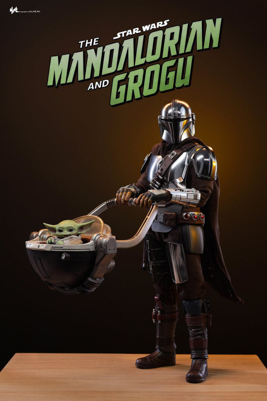🔥Hot Toys MMS872 Star Wars: The Mandalorian & Grogu - The Mandalorian & Grogu Collectible Set (Deluxe Version)