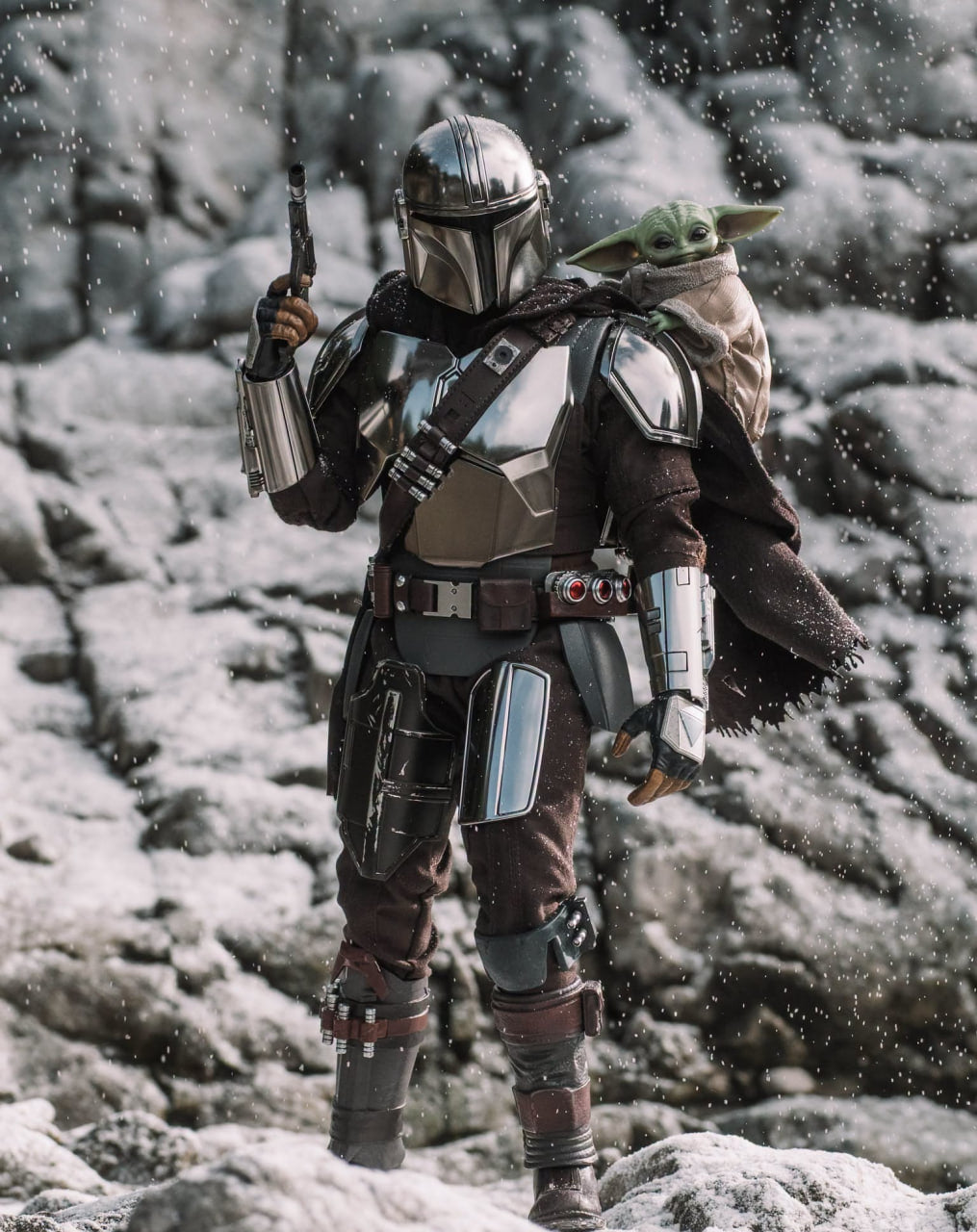 🔥Hot Toys MMS872 Star Wars: The Mandalorian & Grogu - The Mandalorian & Grogu Collectible Set (Deluxe Version)