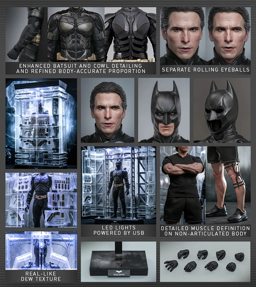 Preorder🔥Hot Toys MMS702 The Dark Knight Rises: Batman Armory with Bruce Wayne 1/6 Scale Collectible Set