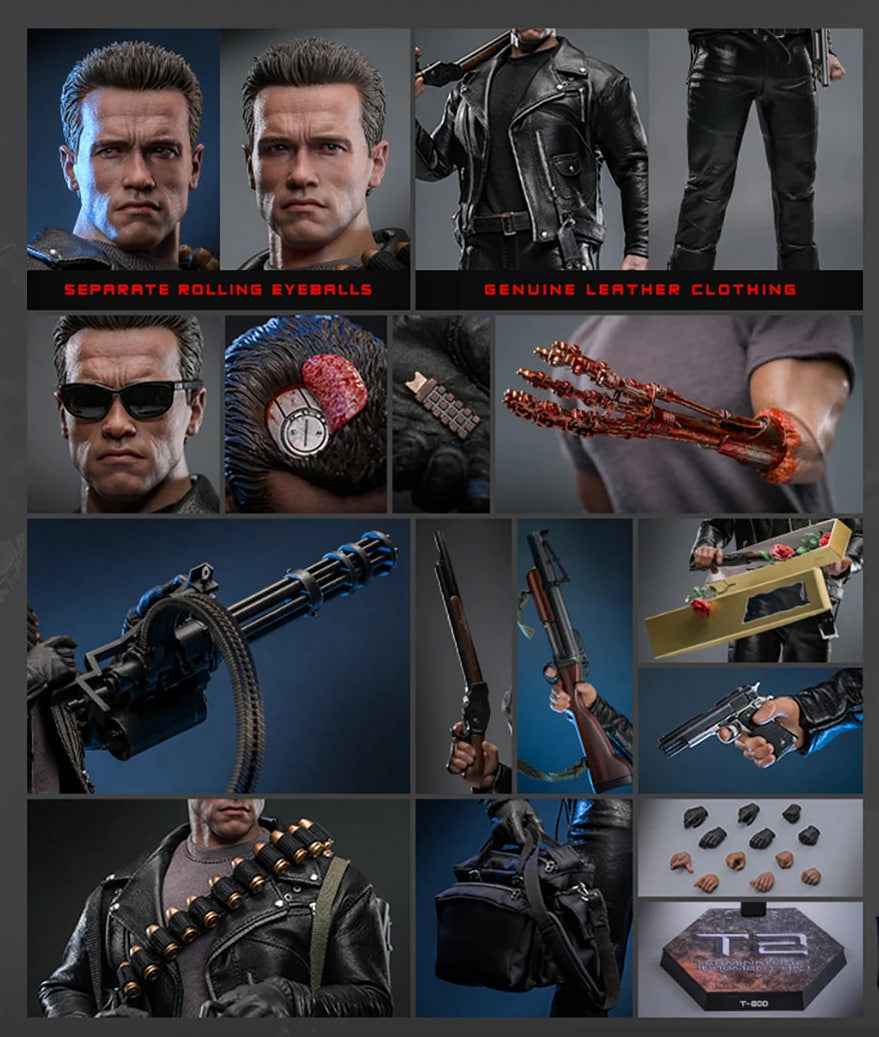READY🔥Hot Toys MMS795 Terminator 2: Judgment Day 1/6th Scale T-800 (2.0) Collectible Figure