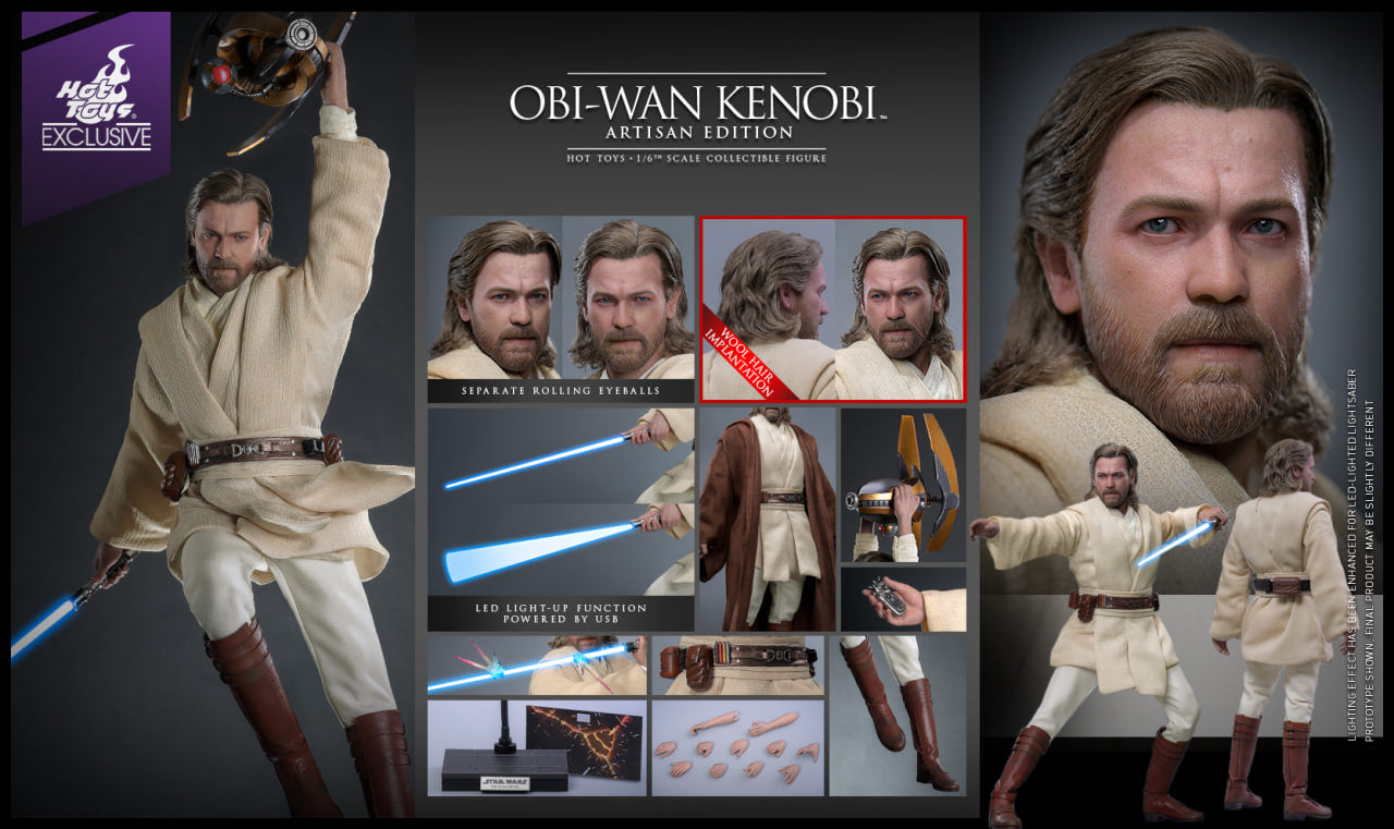 Preorder🔥Hot Toys MMS809AE Star Wars: Attack Of The Clones 1/6th scale Obi-Wan Kenobi Collectible Figure (Artisan Edition) [Hot Toys Exclusive]
