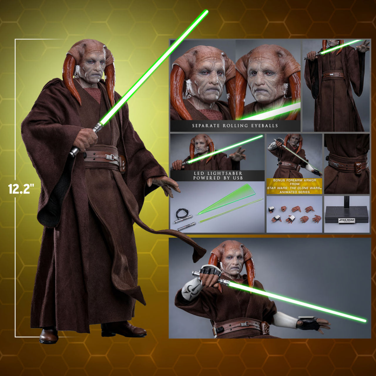Preorder🔥Hot Toys MMS820 Star Wars: Revenge of the Sith - Saesee Tiin 1/6th scale Collectible Figure