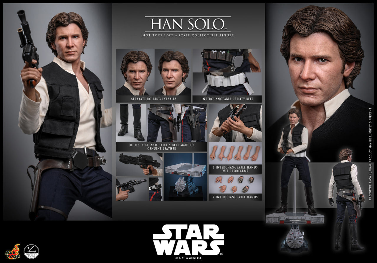 Preorder🔥Hot Toys QS026 Star Wars: A New Hope Han Solo 1/4th scale Collectible Figure