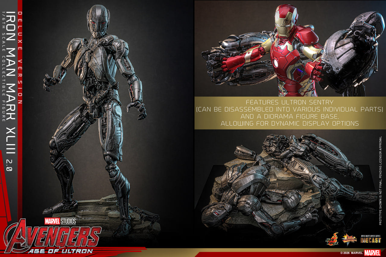 Preorder🔥Hot Toys MMS866D81 Avengers: Age of Ultron 1:6 Iron Man Mark XLIII (2.0) (Deluxe)