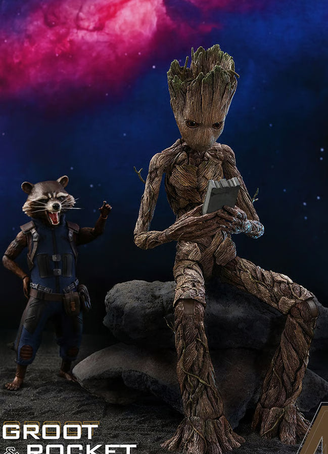 READY🔥Hot Toys MMS476 AVENGERS: INFINITY WAR 1/6 GROOT & ROCKET