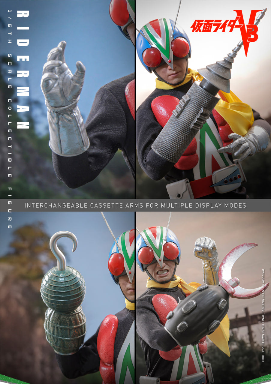 Preorder🔥Hot Toys TMS185 Kamen Rider V3 Riderman 1/6th scale Collectible Figure