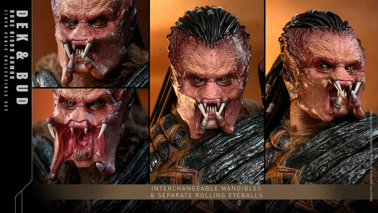 Preorder🔥Hot Toys MMS873 Predator: Badlands Dek (Bone Bison Armor) and Bud 1/6th scale Collectible Set