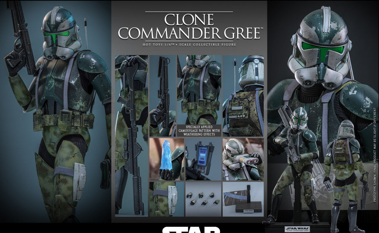 Preorder🔥Hot Toys MMS877 Star Wars: Revenge of the Sith 1/6th scale Clone Commander Gree Collectible Figure