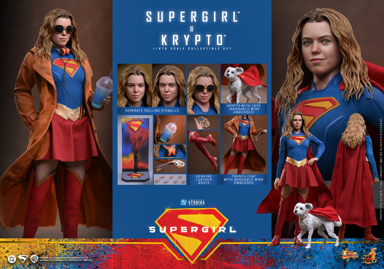 Preorder🔥Hot Toys MMS869 Supergirl - Supergirl & Krypto 1/6th scale Collectible Set
