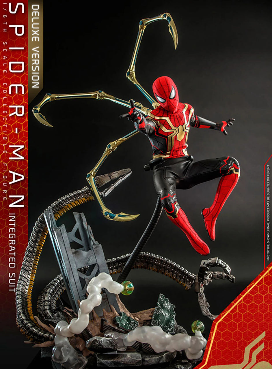 READY🔥Hot Toys MMS624 NO WAY HOME 1/6 SPIDER-MAN (INTEGRATED SUIT) Deluxe