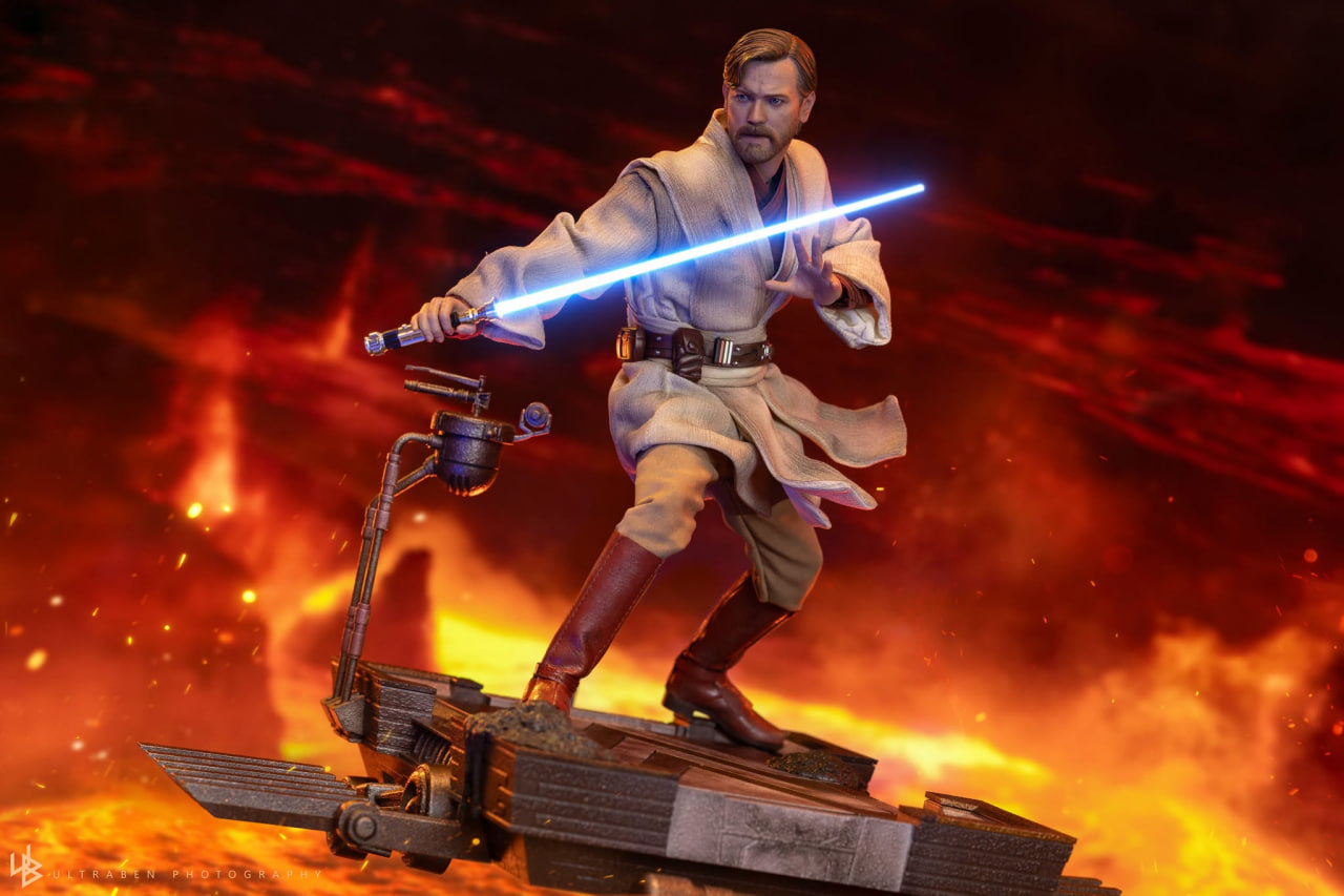 🔥Hot Toys MMS843 Star Wars: Revenge Of The Sith - Obi-Wan Kenobi (Mustafar) 1/6th Scale Collectible Figure