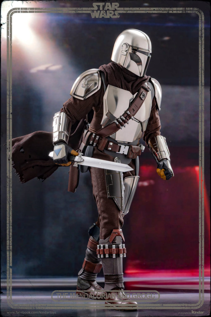 🔥Hot Toys MMS872 Star Wars: The Mandalorian & Grogu - The Mandalorian & Grogu Collectible Set (Deluxe Version)