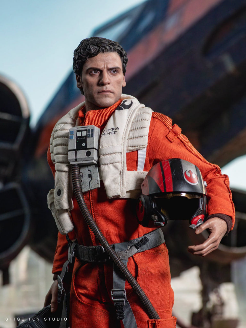 READY🔥Hot Toys MMS806 Star Wars The Force Awakens 1/6th scale Poe Dameron Collectible Figure