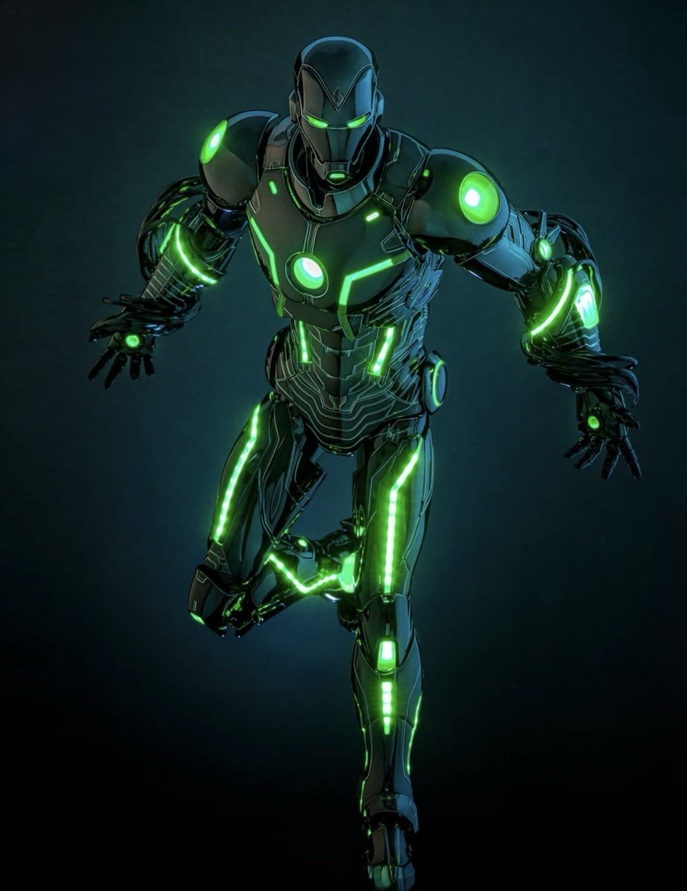 🔥Hot Toys CMS036D83 Marvel Comics Superior Iron Man (Infamous Neon Version) [Hot Toys Exclusive] 1/6th scale Collectible Figure