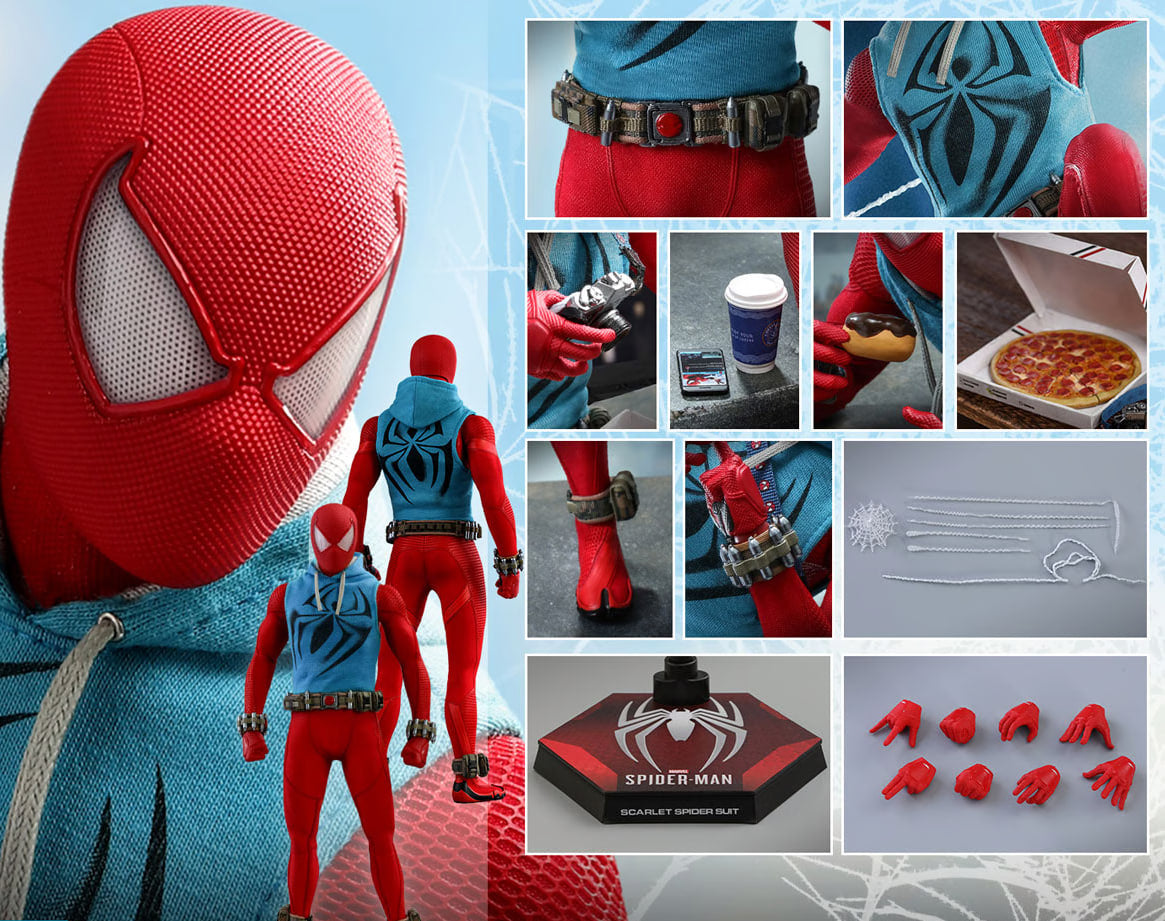 🔥Hot Toys VGM34 MARVEL'S SPIDER-MAN 1/6 SPIDER-MAN (SCARLET SPIDER SUIT)