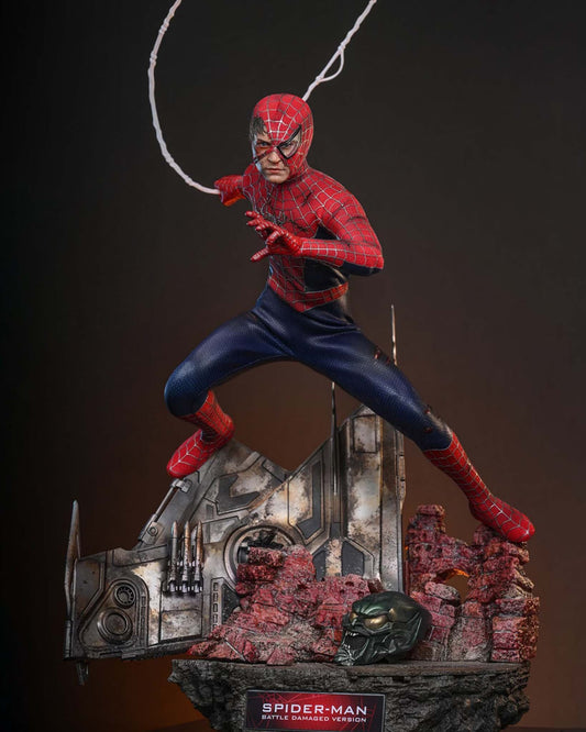 Preorder🔥Hot Toys MMS859 Spider-Man 1/6th scale Spider-Man (Battle Damaged Version) Collectible Figure