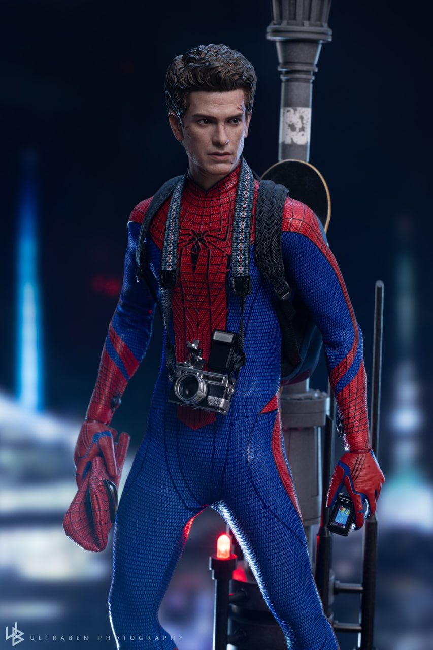 OPENED🔥Hot Toys MMS771 The Amazing Spider-Man 1/6th Scale The Amazing Spider-Man Collector edition