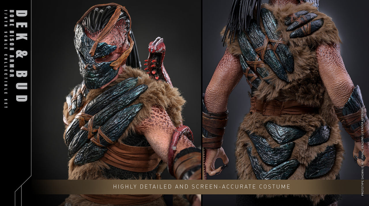 Preorder🔥Hot Toys MMS873 Predator: Badlands Dek (Bone Bison Armor) and Bud 1/6th scale Collectible Set