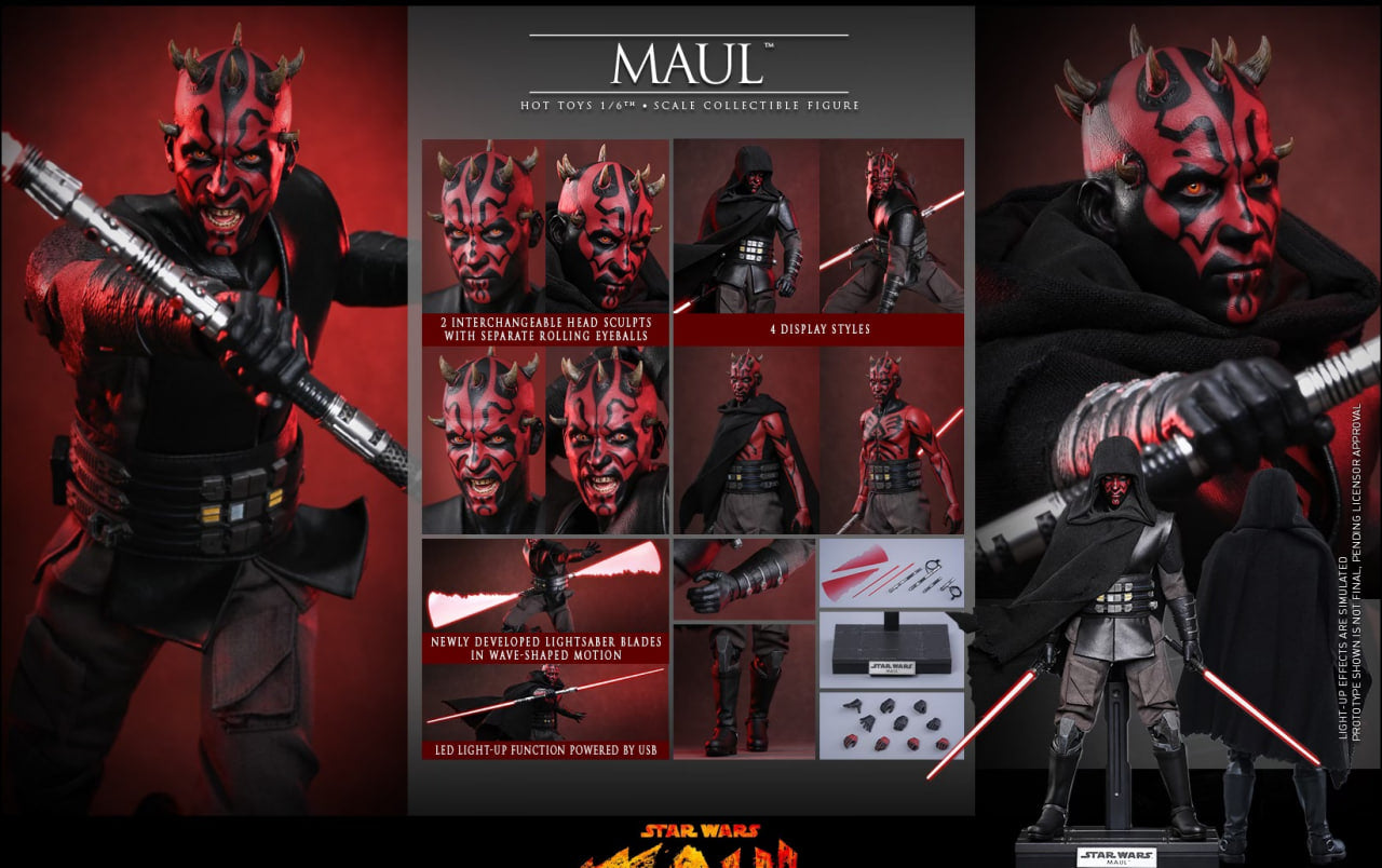 Preorder🔥Hot Toys TMS187 Star Wars: Maul - Shadow Lord - 1/6th scale Maul Collectible Figure