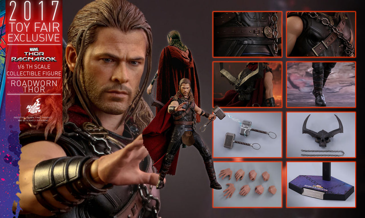 🔥Hot Toys MMS416 THOR: RAGNAROK 1/6 ROADWORN THOR