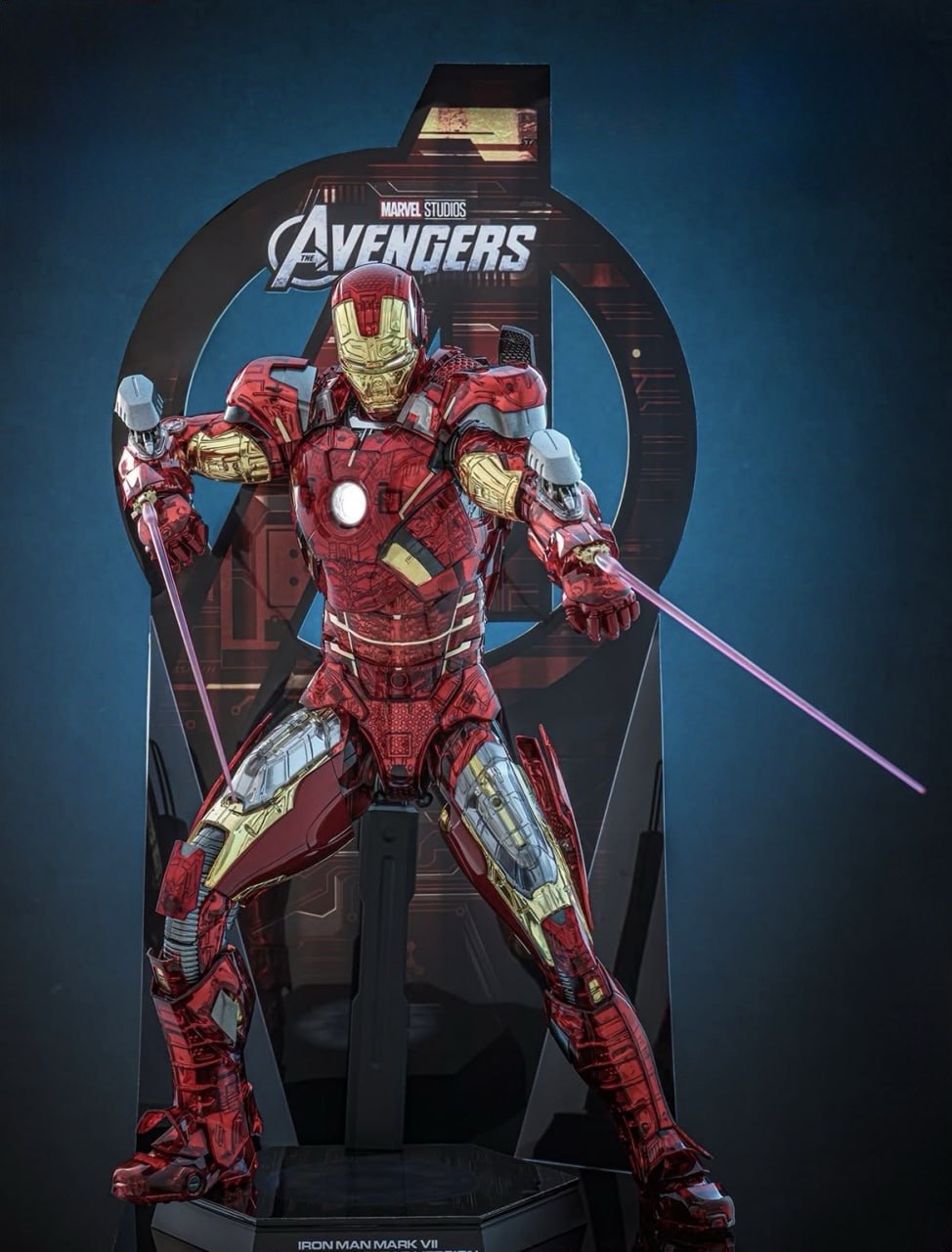 READY🔥 Hot Toys MMS870D82 The Avengers Iron Man Mark VII (Exo-Chrome Clear Version) 1/6th scale Collectible Figure