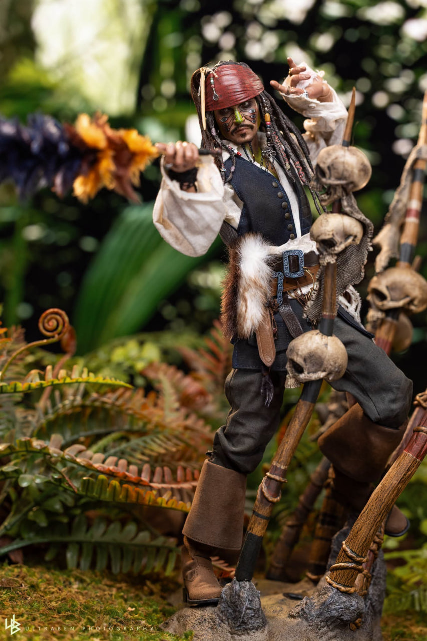 READY🔥Hot Toys DX48 Pirates of the Caribbean: Dead Man’s Chest Pelegostos Chief Jack Sparrow 1/6th scale Collectible Figure