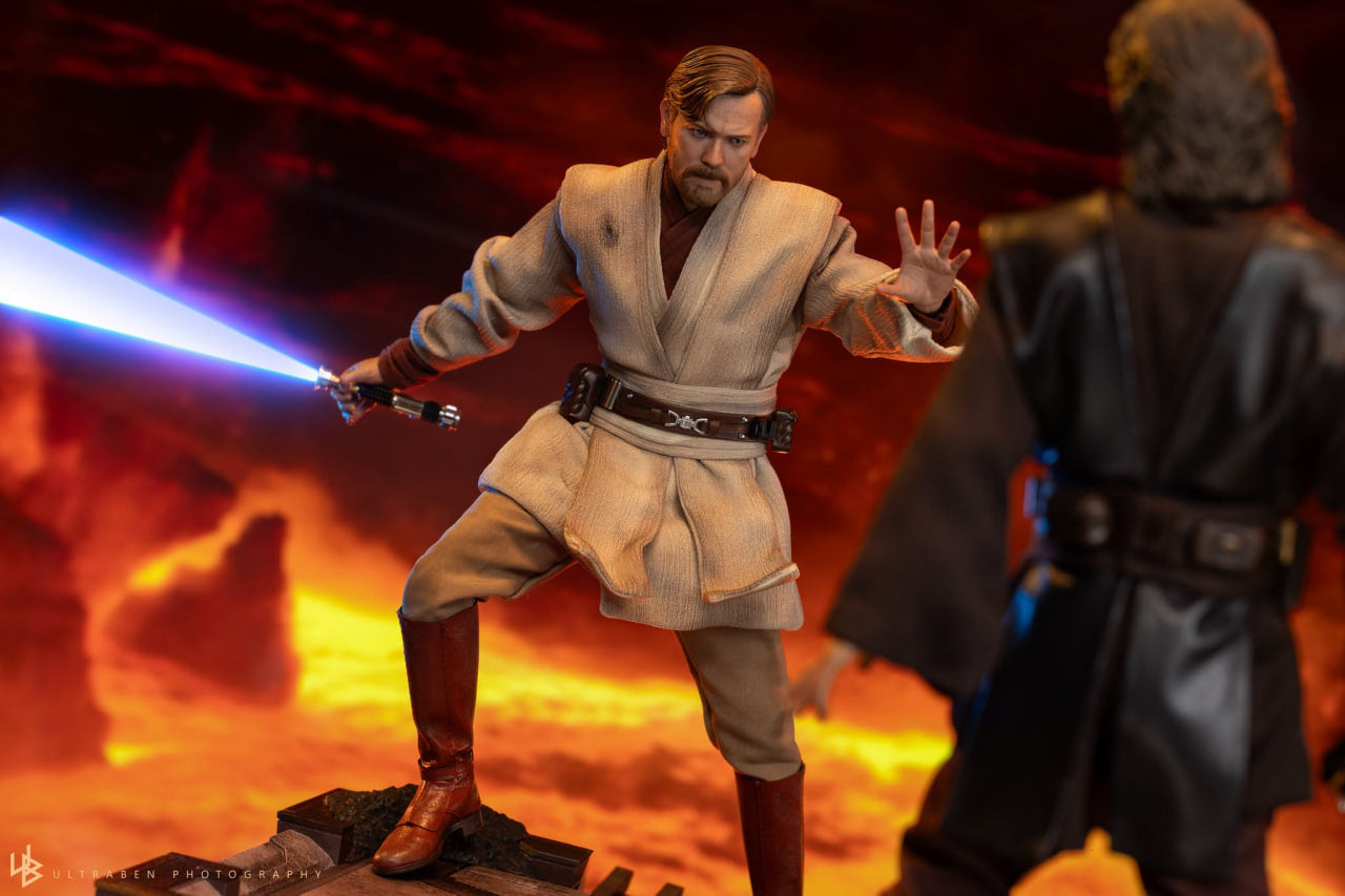 🔥Hot Toys MMS843 Star Wars: Revenge Of The Sith - Obi-Wan Kenobi (Mustafar) 1/6th Scale Collectible Figure