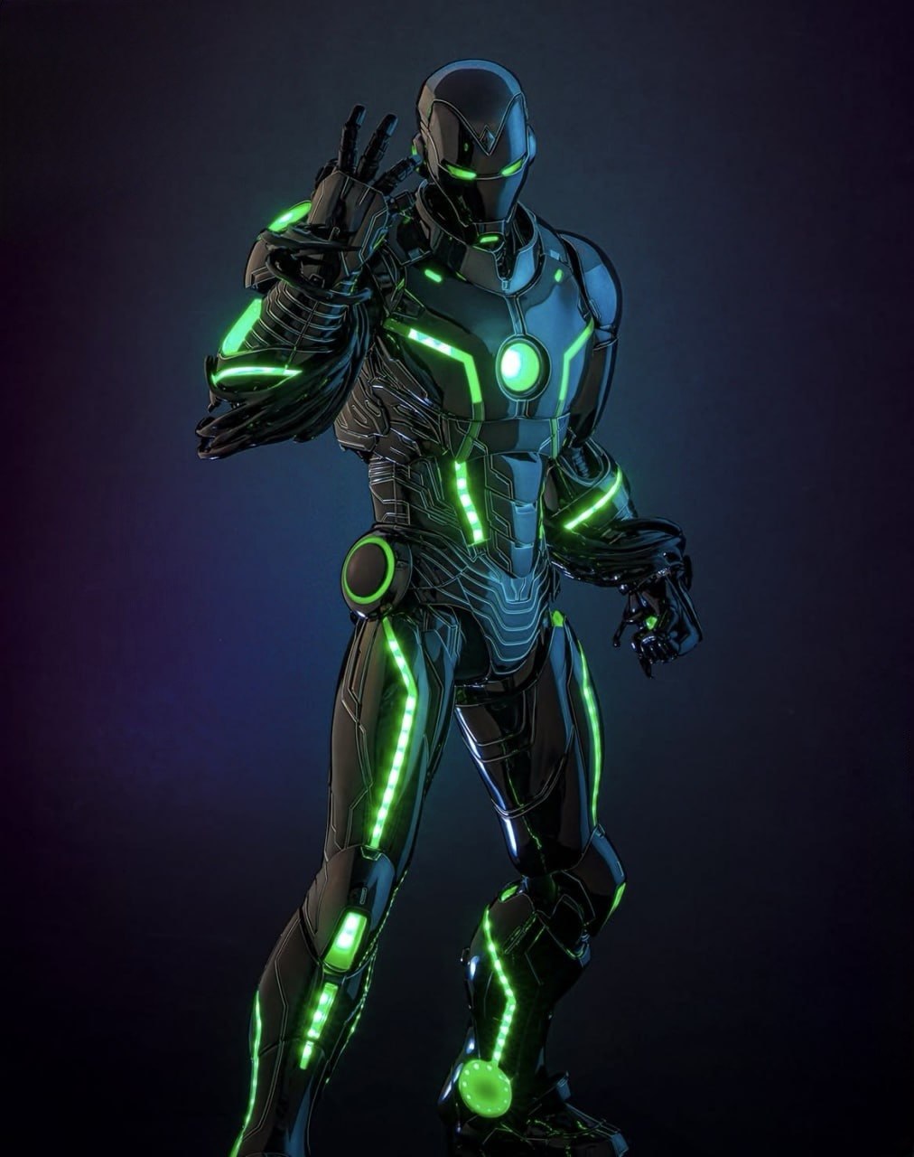 🔥Hot Toys CMS036D83 Marvel Comics Superior Iron Man (Infamous Neon Version) [Hot Toys Exclusive] 1/6th scale Collectible Figure