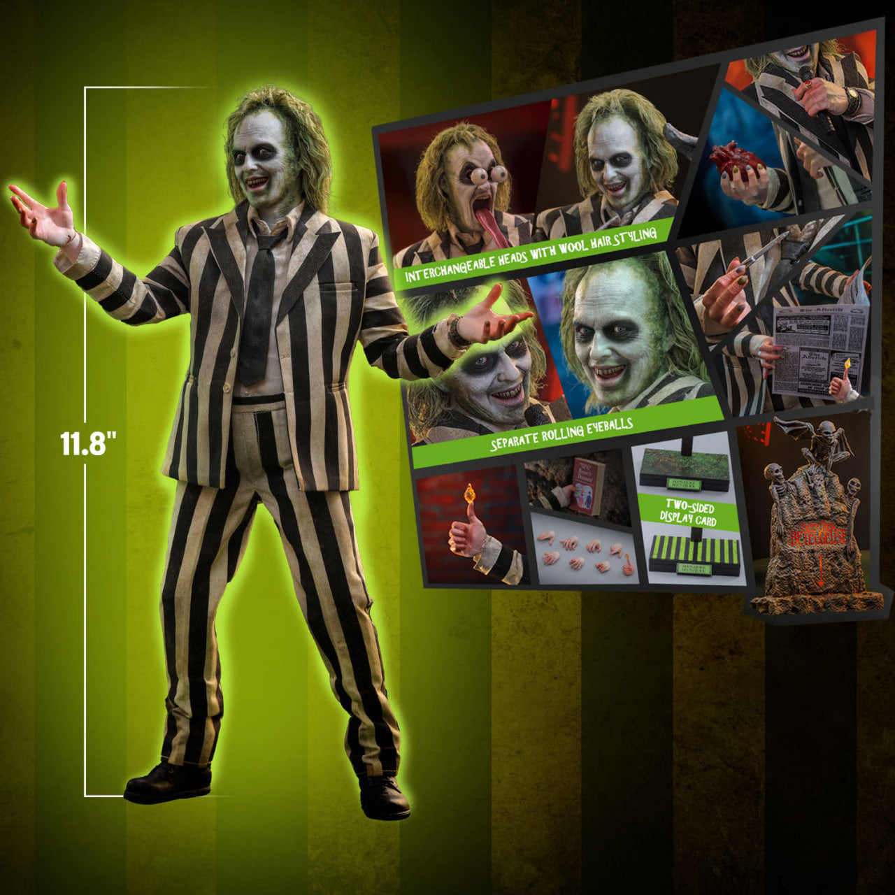 READY🔥Hot Toys MMS767 Beetlejuice 1/6th scale Beetlejuice Collectible Figure