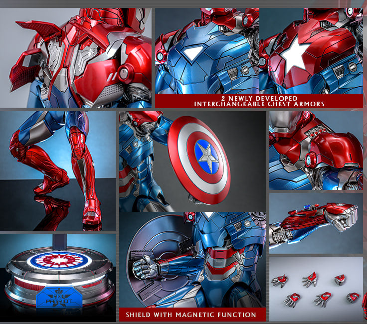 READY🔥Hot Toys CMS021D68 Iron Patriot Marvel Comics 1/6th scale Collectible Figure (Hot Toys Exclusive)