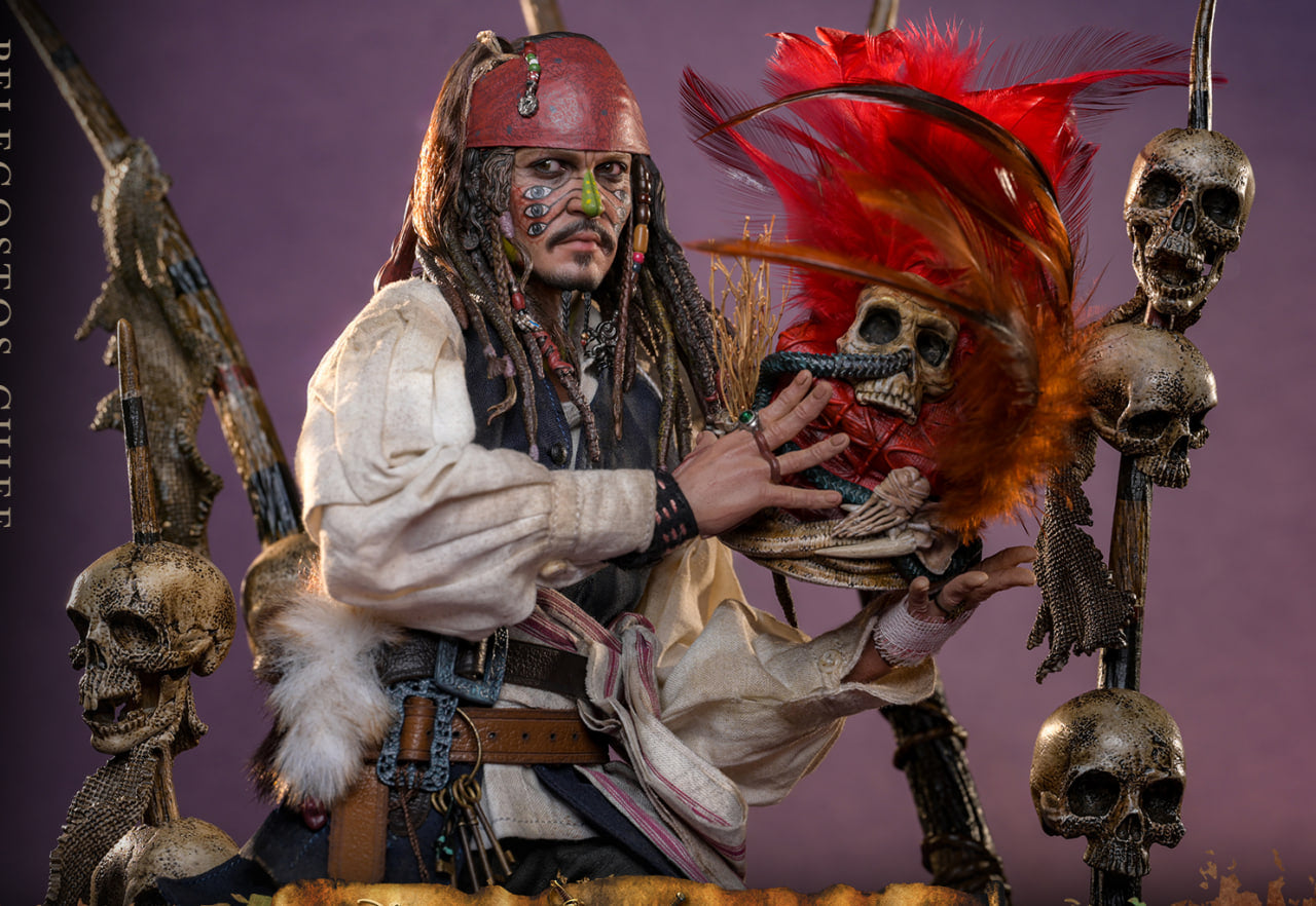 Preorder🔥Hot Toys DX48 Pirates of the Caribbean: Dead Man’s Chest Pelegostos Chief Jack Sparrow 1/6th scale Collectible Figure